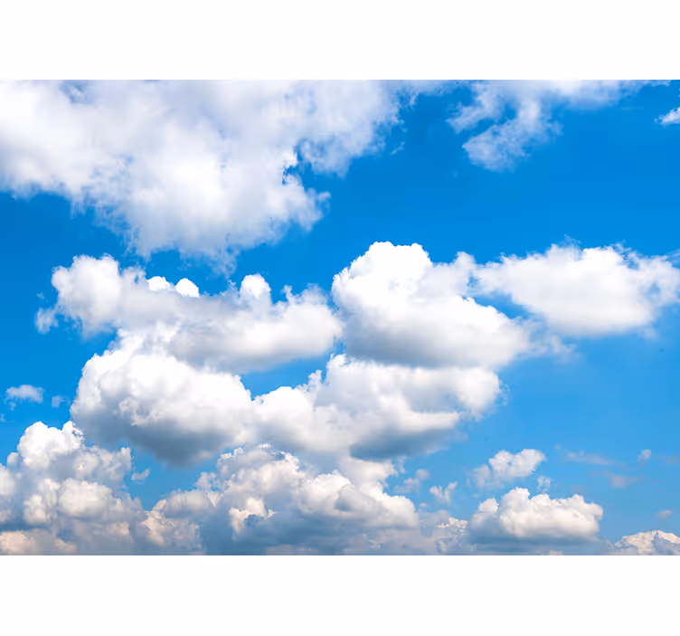 Fototapete himmel mit flauschigen weißen wolken - TenStickers