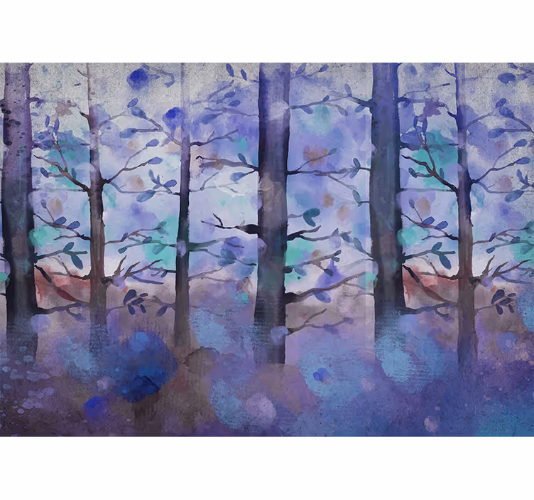 Fototapete wald serene waldsilhouette - TenStickers