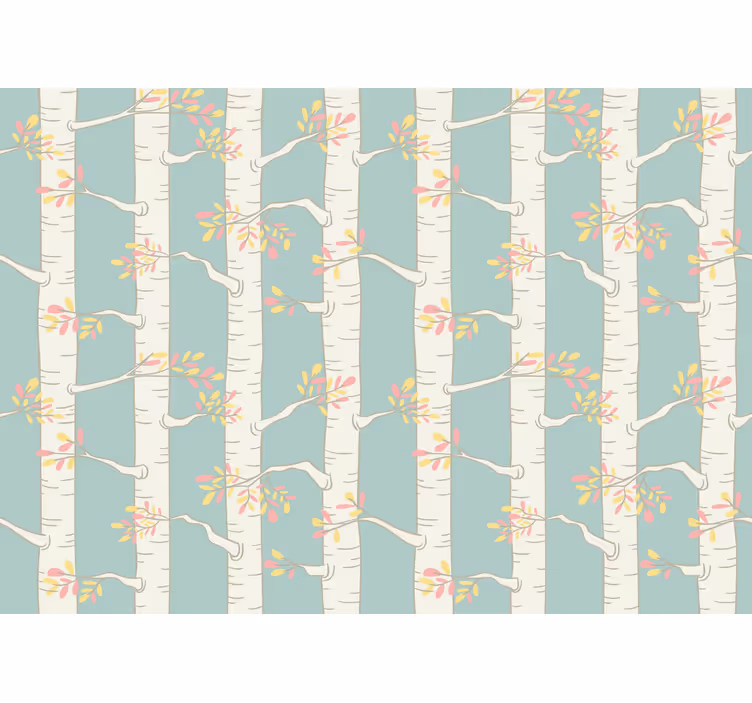 Fototapete baum mit birkenbaum-muster - TenStickers