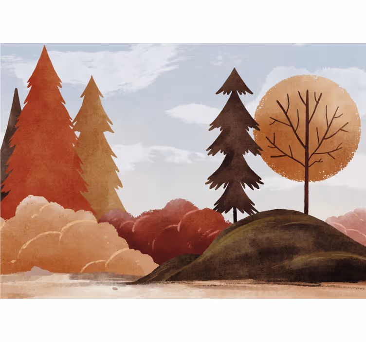 Fototapete natur herbstliche landschaft - TenStickers