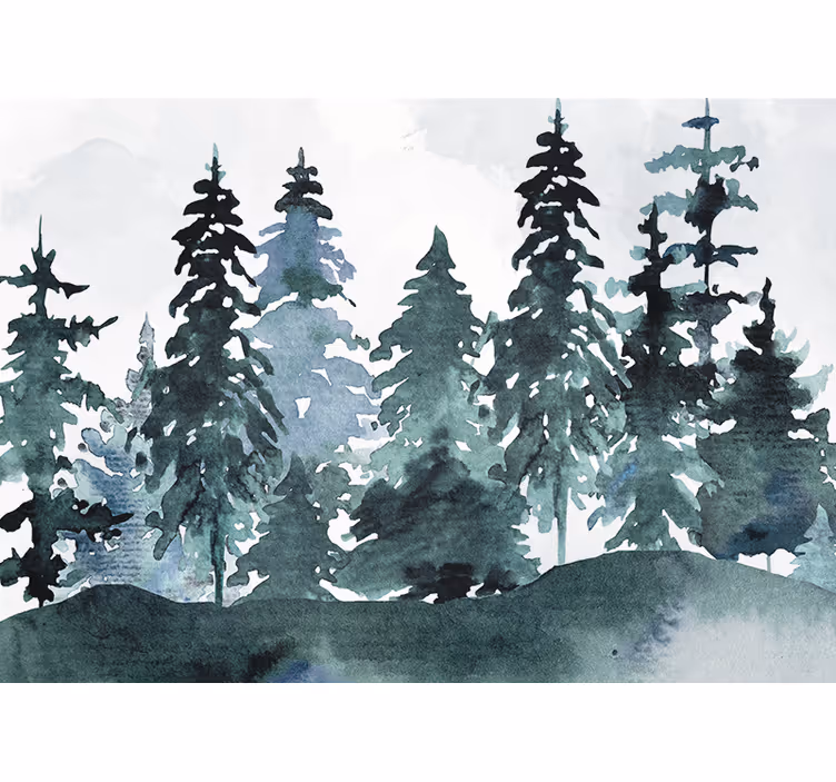 Fototapete natur majestätische kieferlandschaft - TenStickers