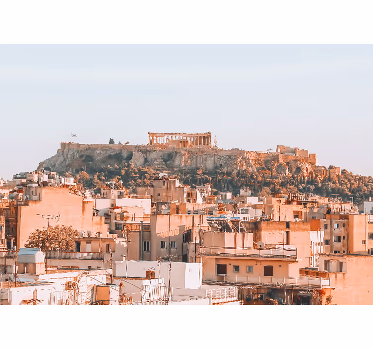 Fototapete städte athen stadtansicht - TenStickers