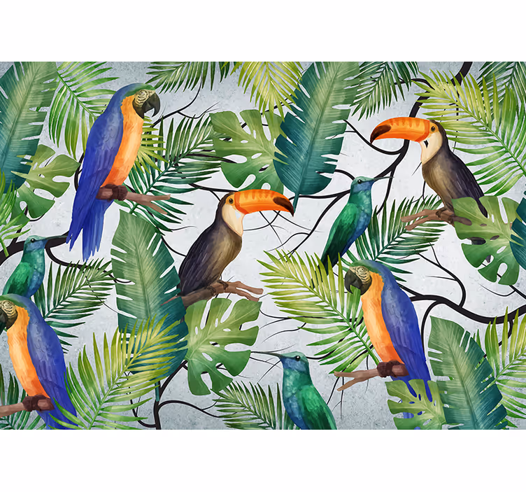 Fototapete tiere im tropischen vogel-design - TenStickers