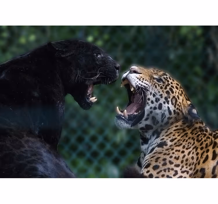Fototapete tiere panther und jaguar - TenStickers