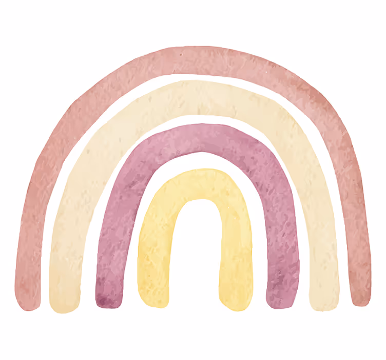 Fototapete liebe mit sanften regenbogenbögen - TenStickers
