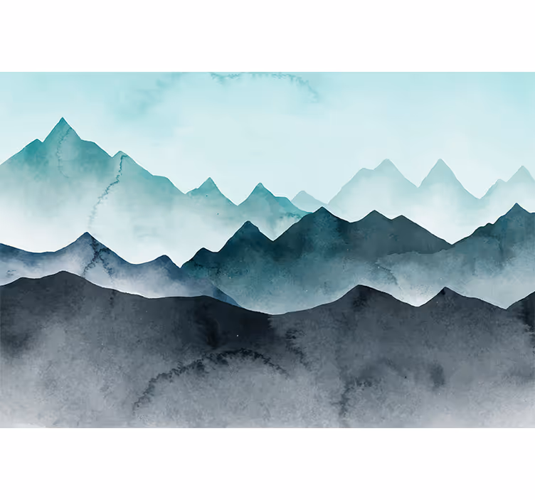 Fototapete berge majestätischer berg-horizont - TenStickers