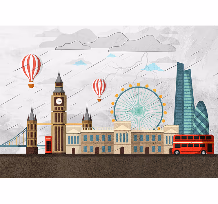 Fototapete london skyline abenteuer - TenStickers