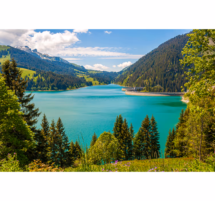 Fototapete See Bergsee im Sommer - TenStickers