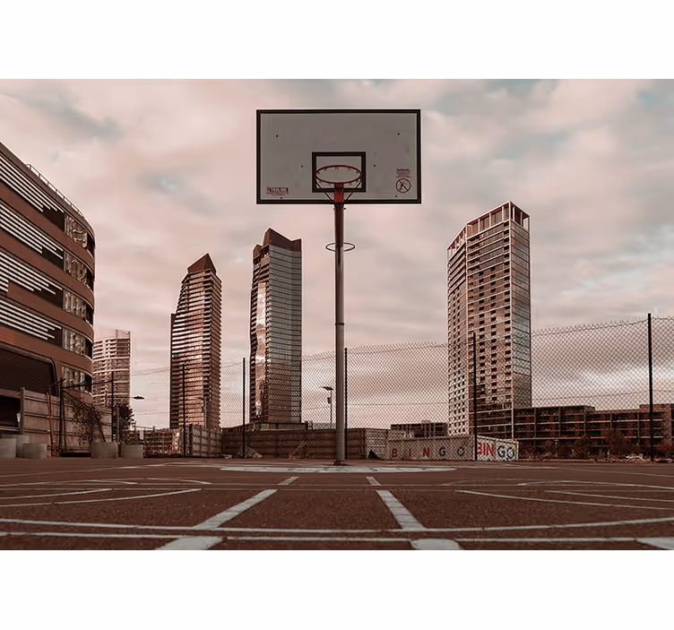 Fototapete Jugendzimmer basketballplatz - TenStickers