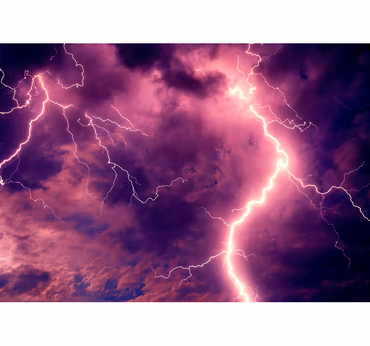 Fototapete Himmel wolken und Blitz - TenStickers