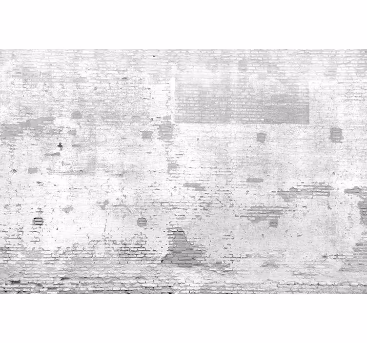 Fototapete Backstein alte weiße Wand - TenStickers