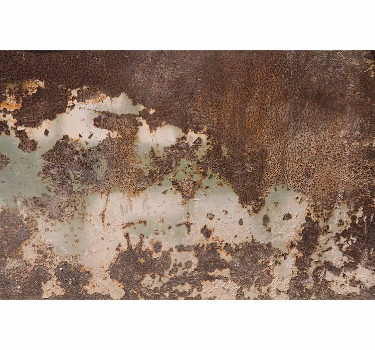 Fototapete Texturen und Muster rostige Wand - TenStickers