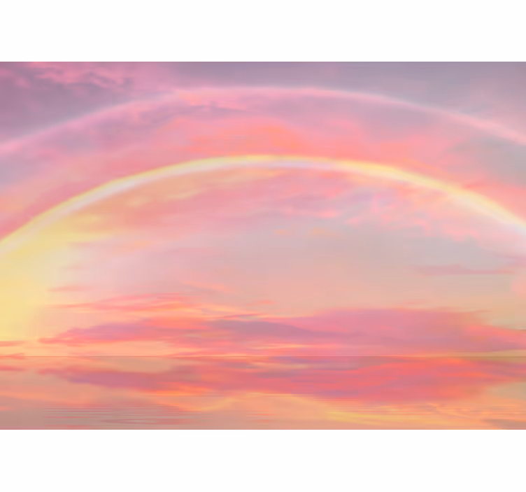 Fototapete Kinderzimmer Himmel mit Regenbogen - TenStickers