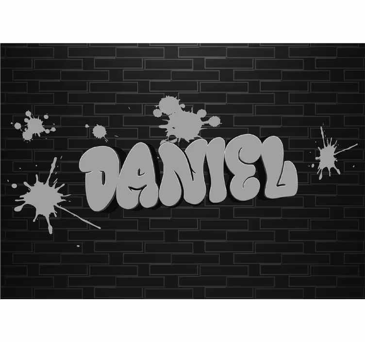 Fototapete Jugendzimmer Wand-Graffiti mit Namen - TenStickers