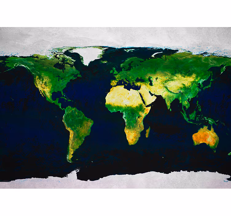 Fototapete Weltkarte globale kartographie - TenStickers
