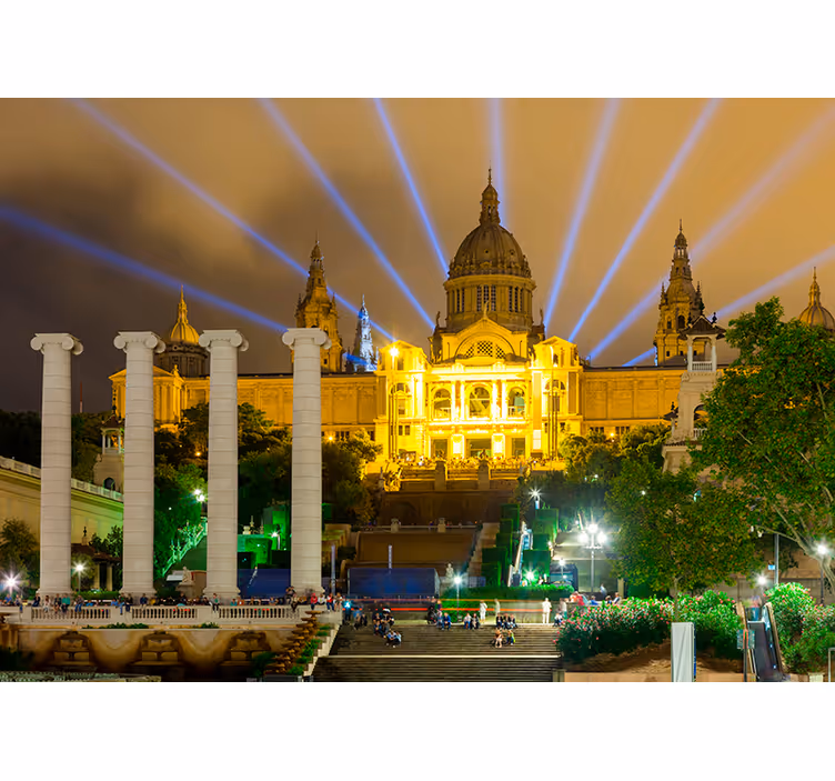 Fototapete Städte barcelona nachtlichter - TenStickers