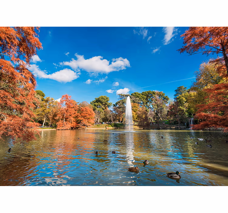 Fototapete See herbstliche seeszene - TenStickers