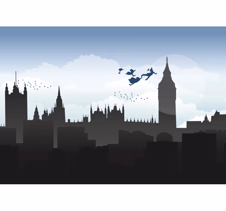Fototapete London skyline-silhouette - TenStickers