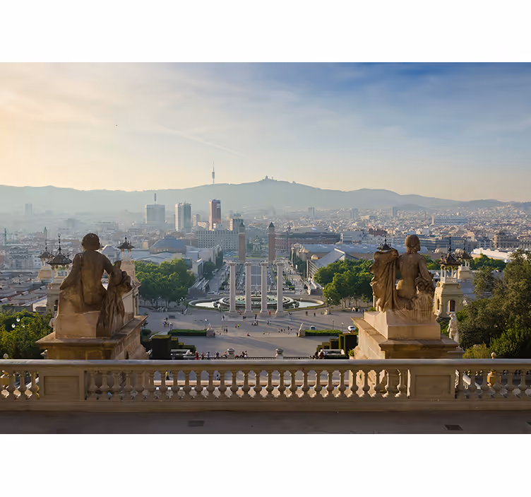 Fototapete barcelona panoramaansicht - TenStickers