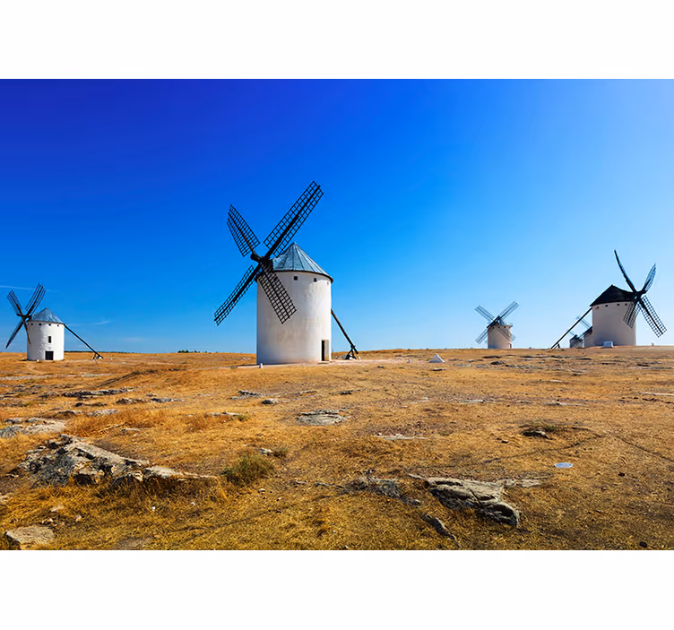Fototapete Landschaften windmühle landschaft - TenStickers