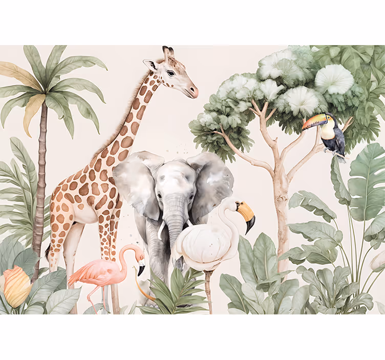 Fototapeten Tiere savannenlandschaft - TenStickers