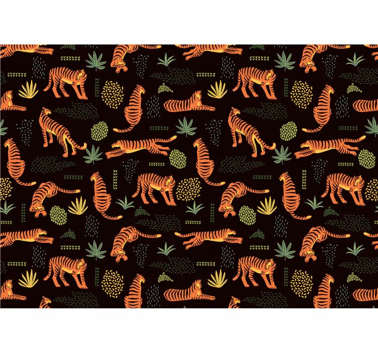 Fototapeten Tiere tigermuster - TenStickers