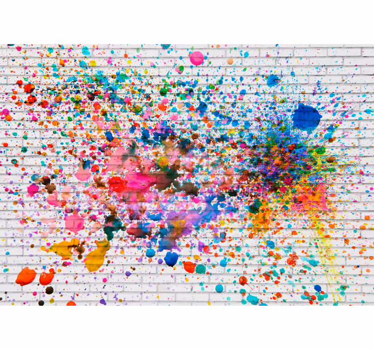 Fototapete andere Texturen und Muster Mehrfarbige farbspritzflies - TenStickers