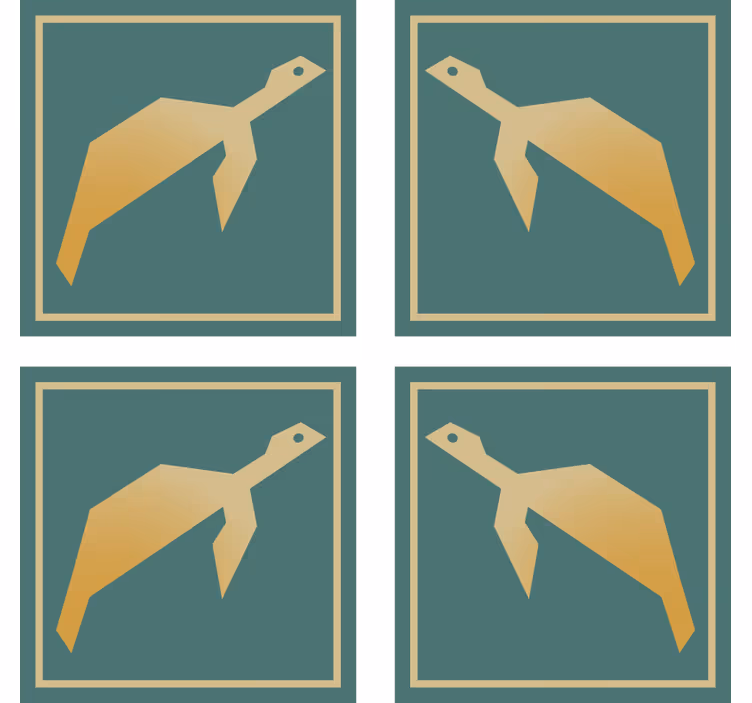 Untersetzer modern mit geometrischen tierformen - TenStickers
