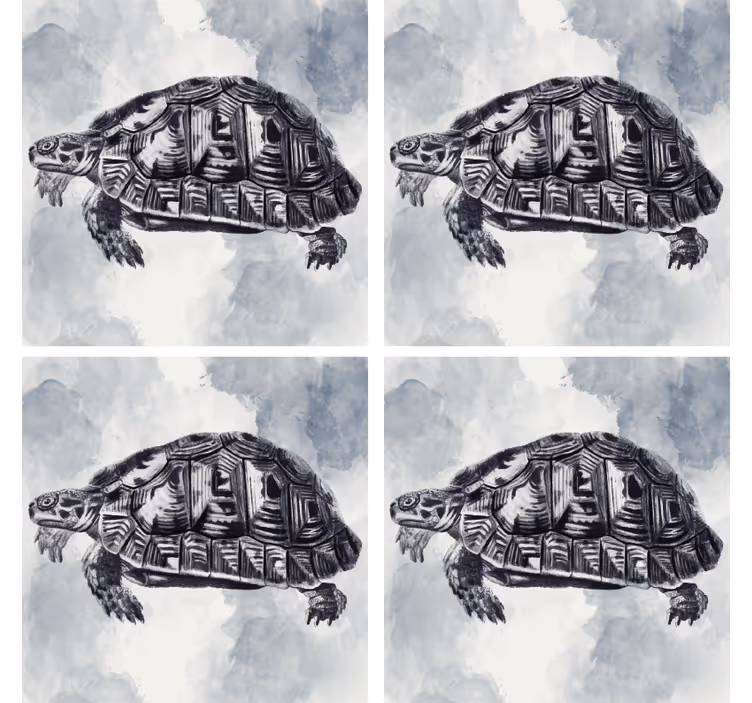 Untersetzer Geek künstlerische schildkrötenillustration - TenStickers