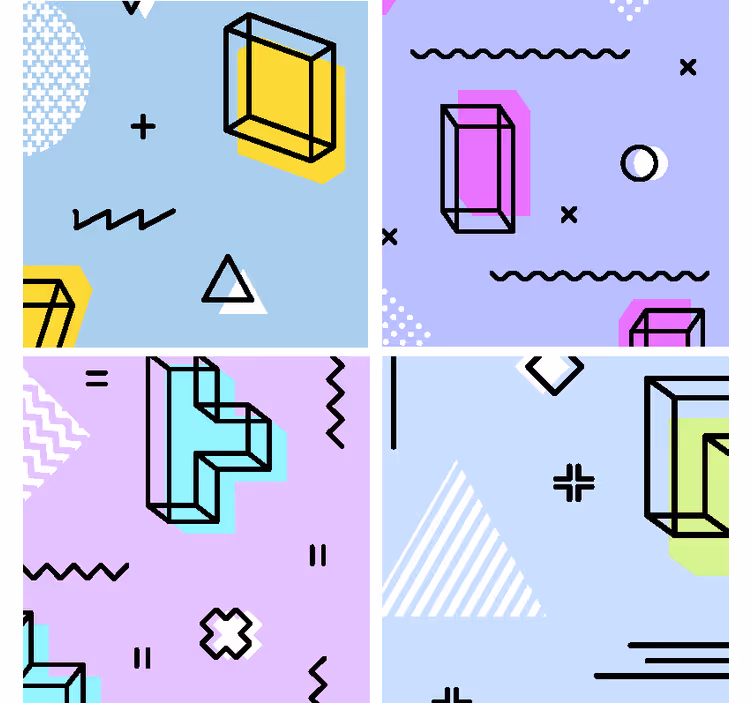 Untersetzer geek geometrisches musterspiel - TenStickers