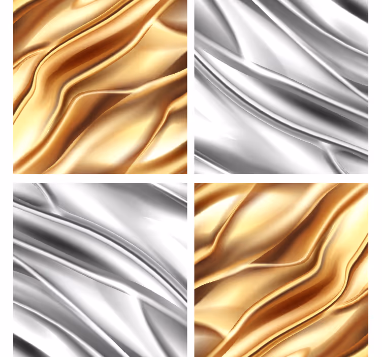 Untersetzer mit glänzenden metallwellen - TenStickers
