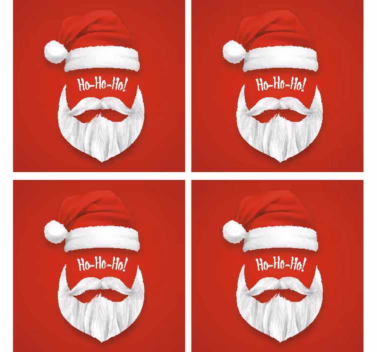 Untersetzer weihnachten mit santa-hut-illustration - TenStickers