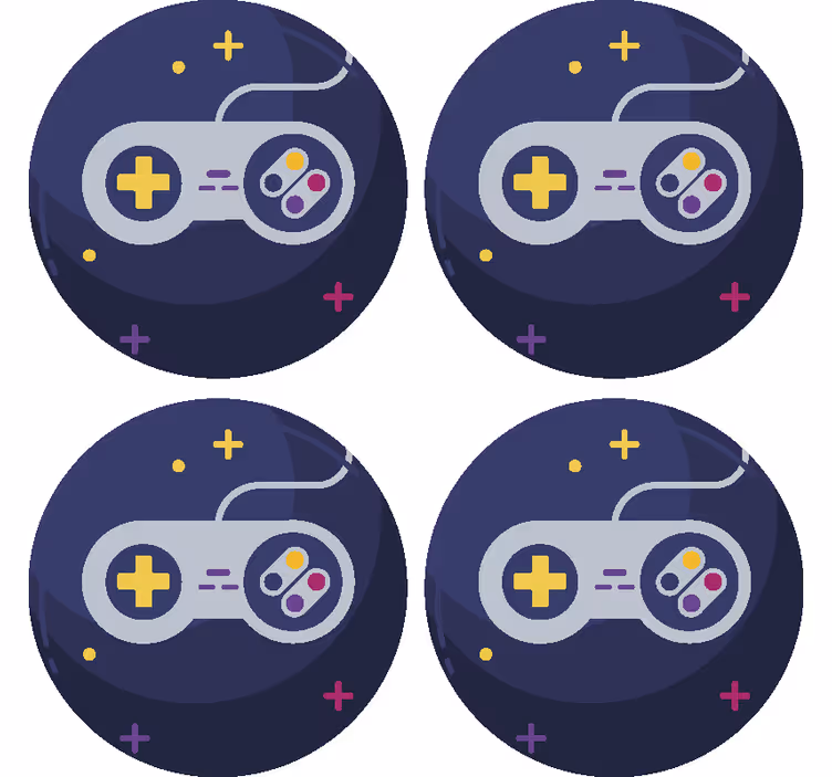 Untersetzer geek bunter game controller - TenStickers