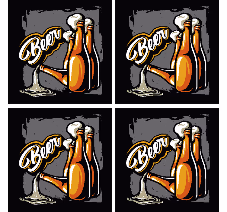 Untersetzer Bier Bierflasche - TenStickers