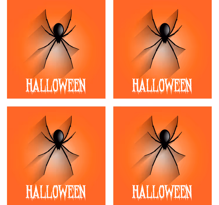 Untersetzer halloween mit gruseligem spinnen-design - TenStickers