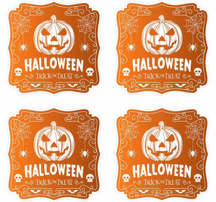 Untersetzer halloween kürbisdesign - TenStickers