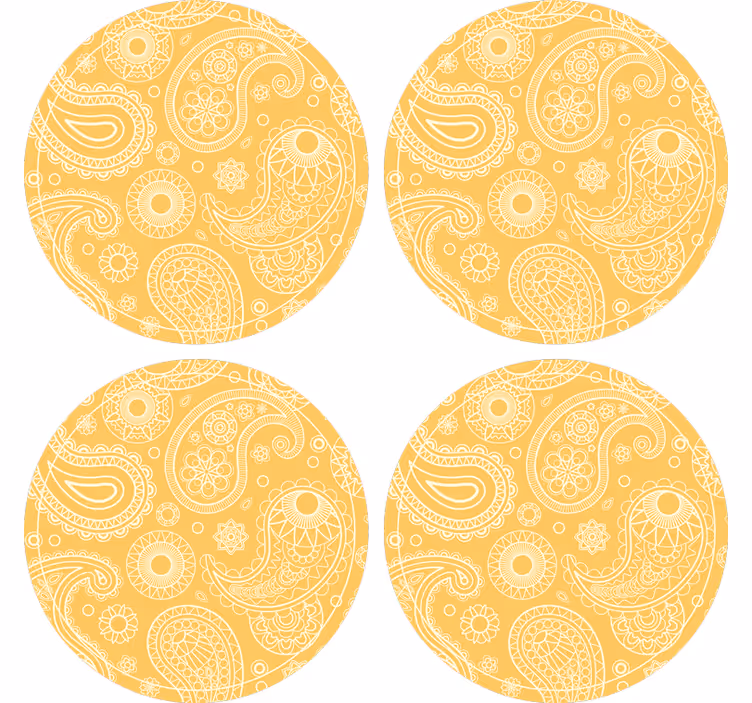 Untersetzer mit filigranem paisleymuster - TenStickers