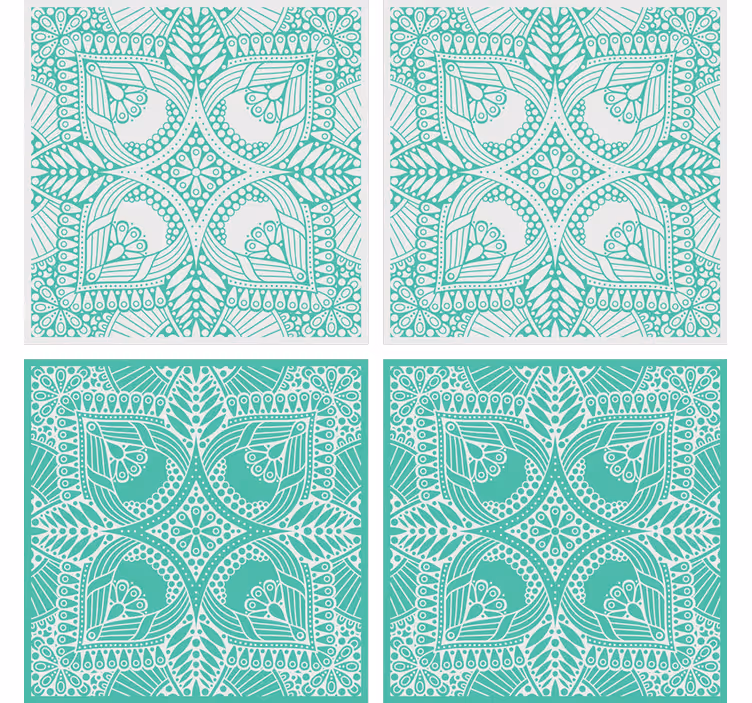 Untersetzer mit filigranem blumenarrangement - TenStickers