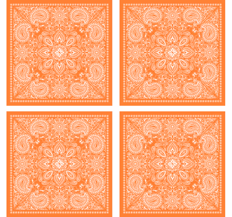 Untersetzer mit detailliertem paisleymuster - TenStickers