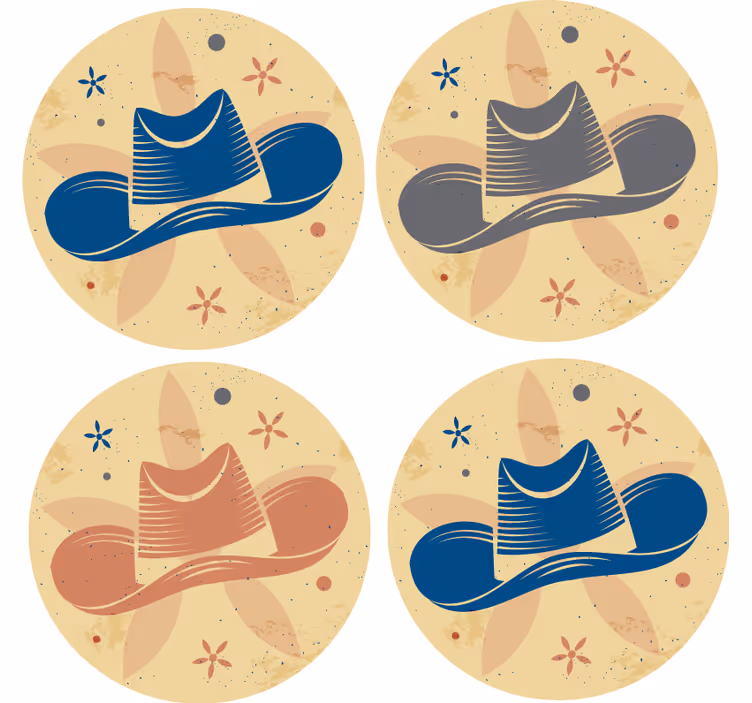 Untersetzer geek mit stilisiertem hutmotiv - TenStickers