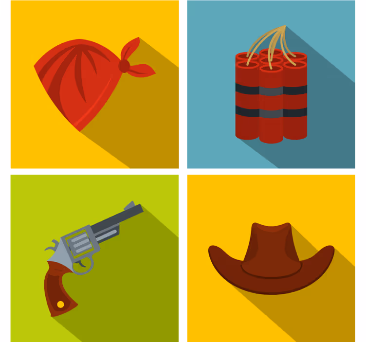 Untersetzer geek cowboyhut und dynamit - TenStickers