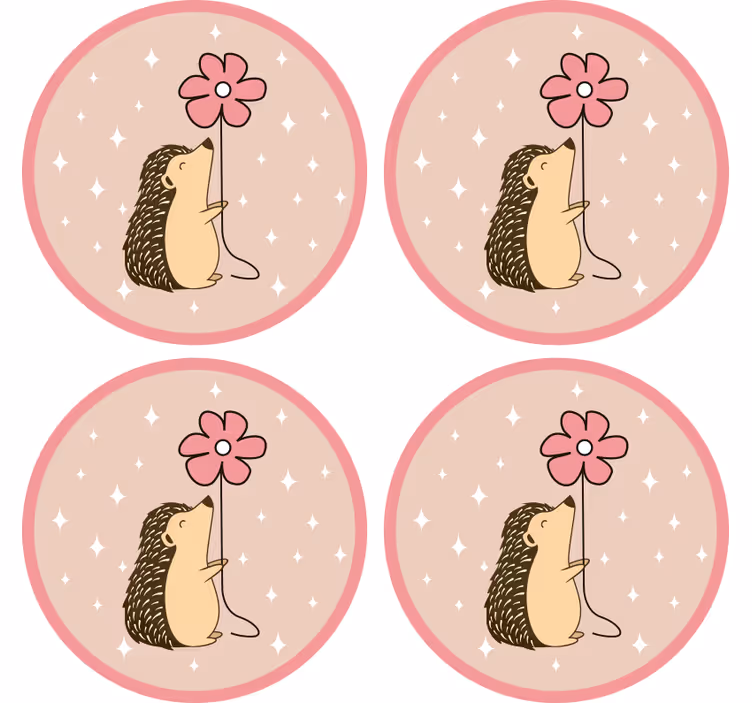 Untersetzer geek igelblumenballon - TenStickers