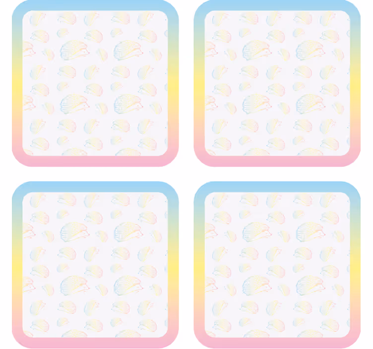 Untersetzer personalisiert mit buntem quallenmuster - TenStickers