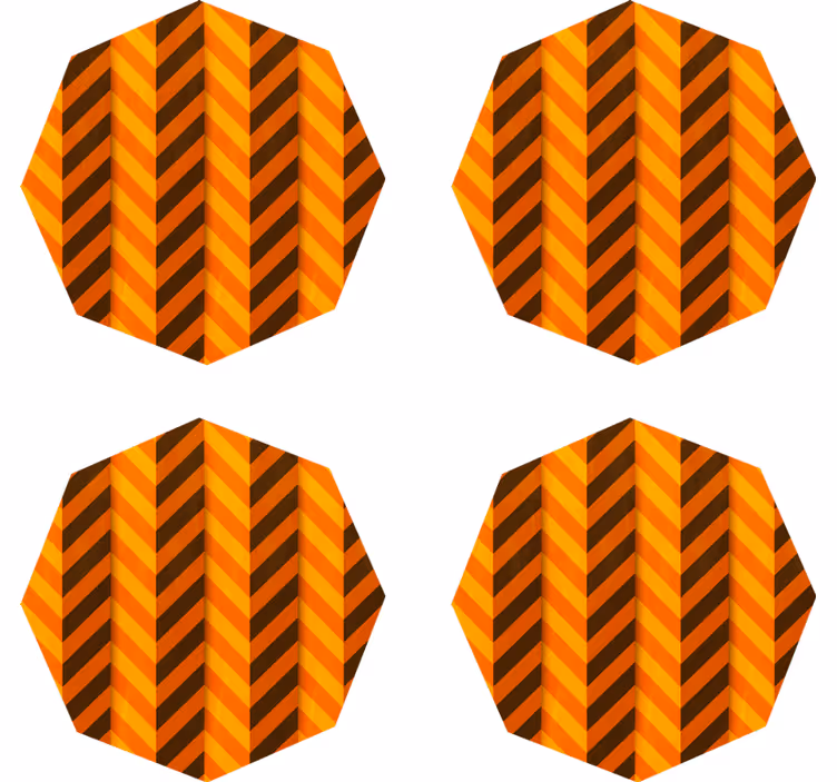 Untersetzer halloween chevron-muster in orange - TenStickers