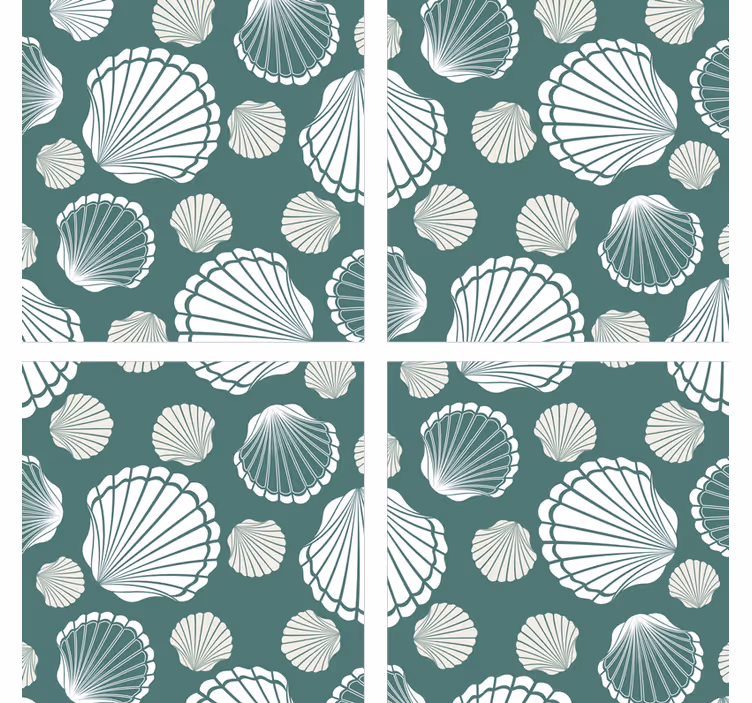 Untersetzer mit muschel-muster overlay - TenStickers