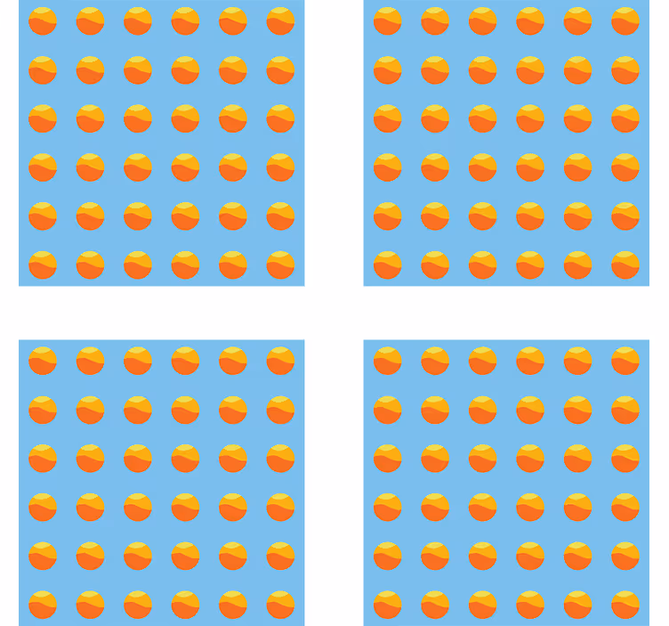 Untersetzer modern mit buntem kreismuster - TenStickers