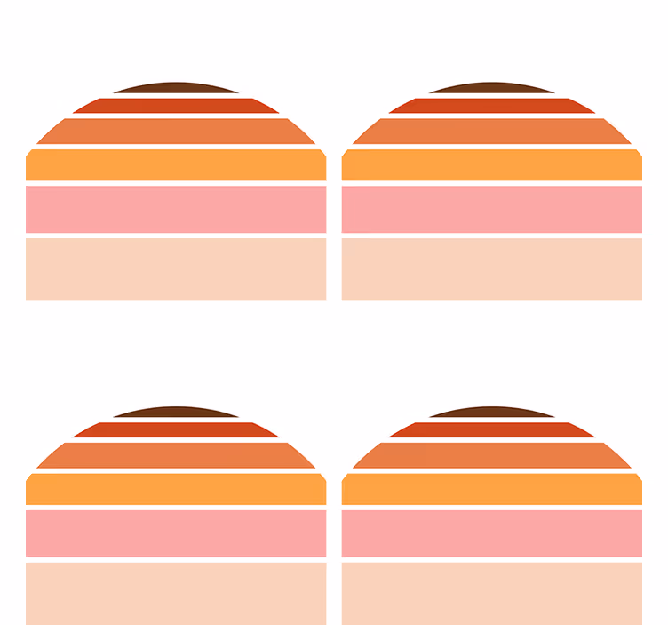 Untersetzer in geschichteter farbform - TenStickers