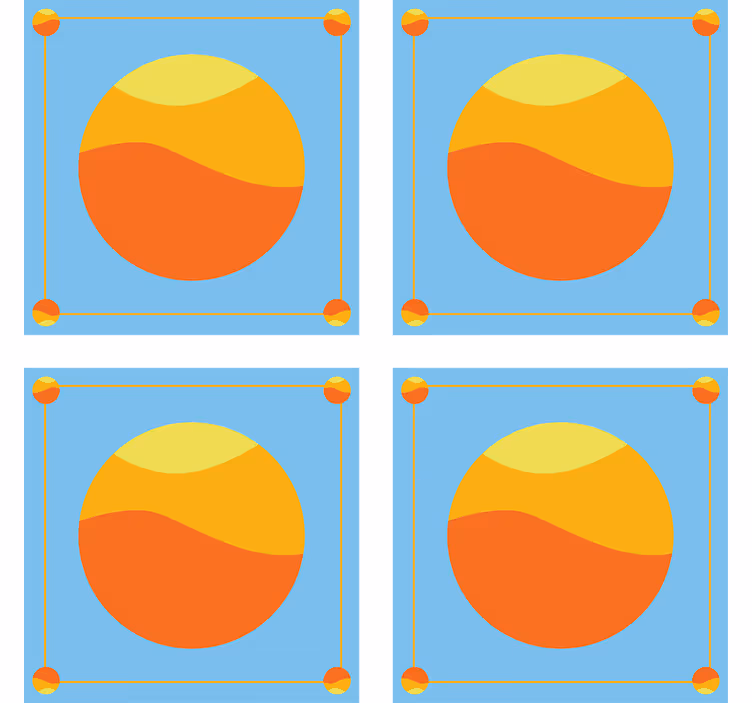Untersetzer in lebendigen farbigen kreisen - TenStickers
