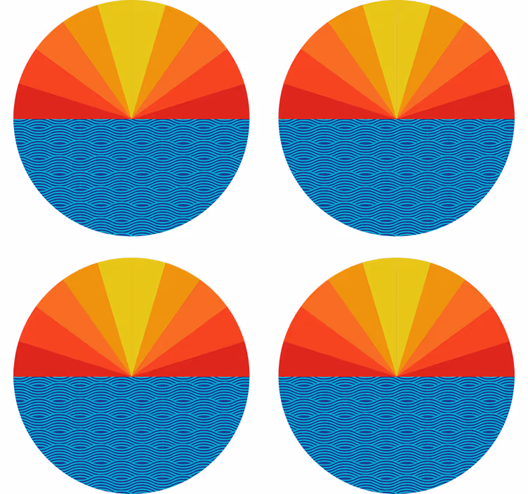 Untersetzer geek mit lebhaftem geometrischem kreisdesign - TenStickers
