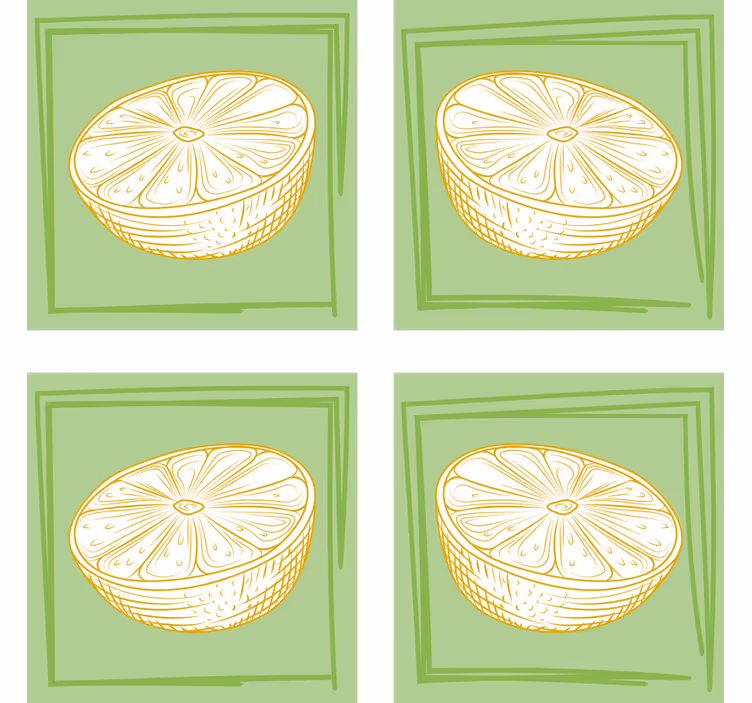 Untersetzer personalisiert limetten-scheiben-illustration - TenStickers